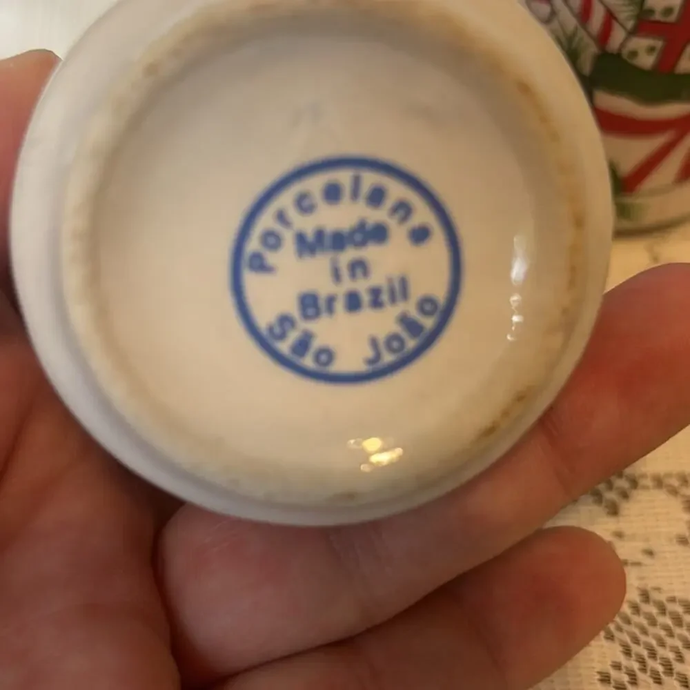 Vintage Christmas Votive Lot- Porcelain and Glass Made in Brazil and Thailand